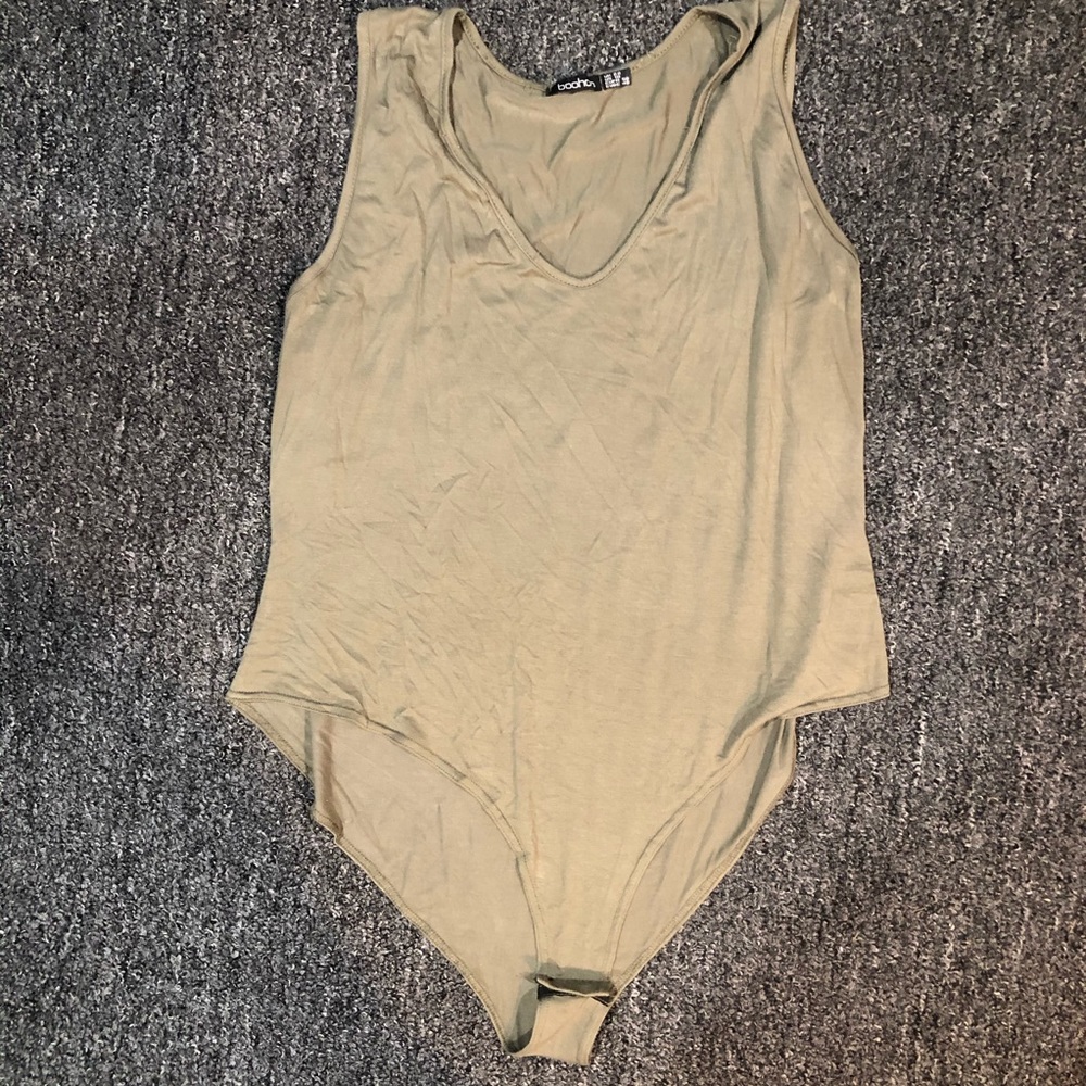 Army green boohoo bodysuit